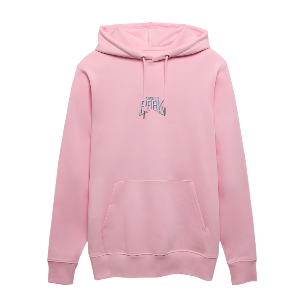 Essential Unisex Organic Hoodie mit weißem Stick - Hellrosa