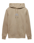 Essential Unisex Organic Hoodie mit weißem Stick - Beige