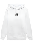 Essential Unisex Organic Hoodie mit schwarzem Stick - Weiß