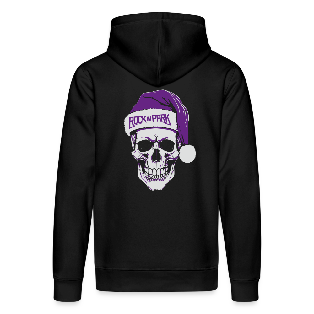 HoHoHo Violett - Unisex Bio-Hoodie - Schwarz