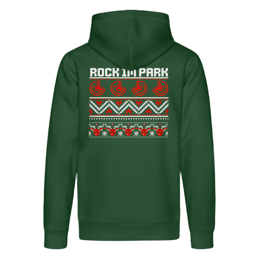 Xmas Pixel - Unisex Bio-Hoodie - Flaschengrün