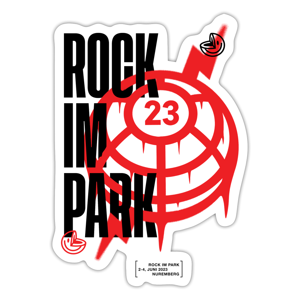 Rock im Park Street Tag Red - Sticker - white matte