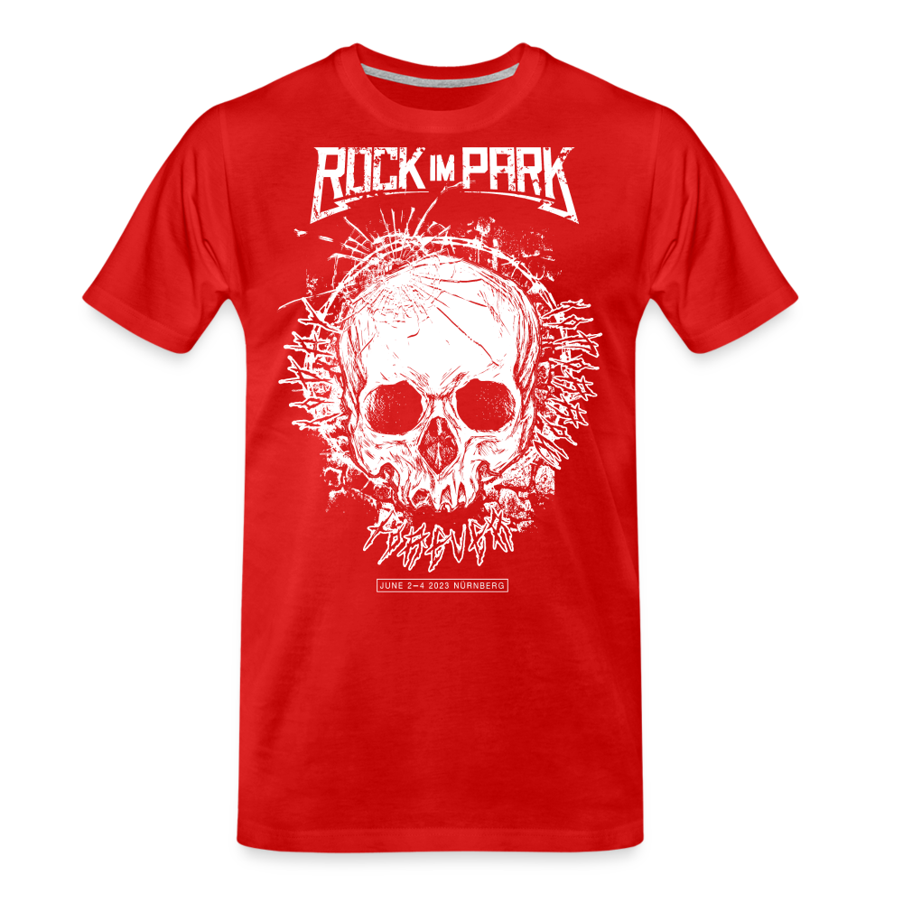 Rock im Park Shothole Skull - Men’s Premium Organic T-Shirt - red