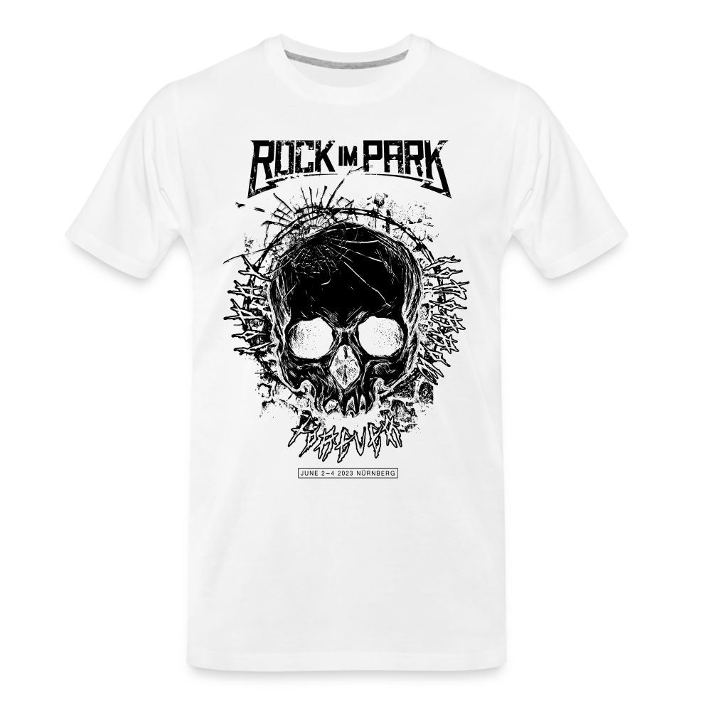 Rock im Park Shothole Skull - Men’s Premium Organic T-Shirt - white