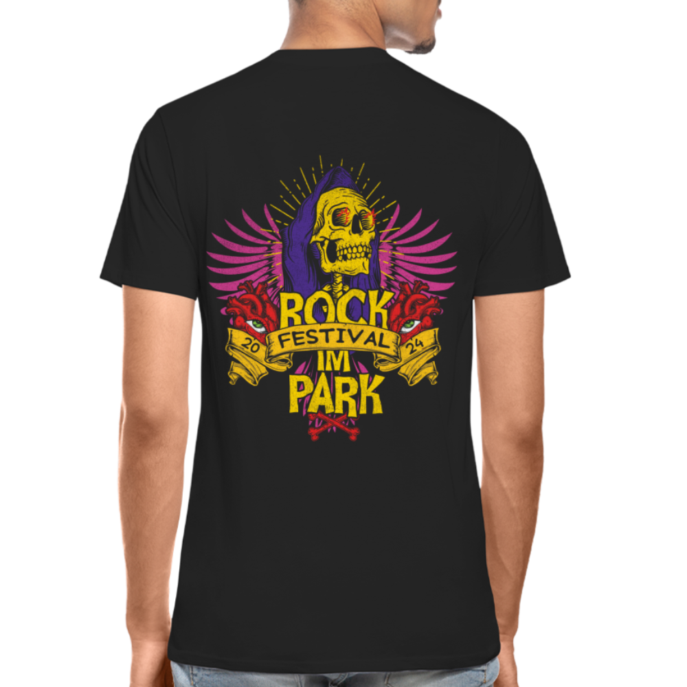 Rock im Park Skull&#39;n&#39;Crossbones - Unisex Organic T-Shirt - Schwarz